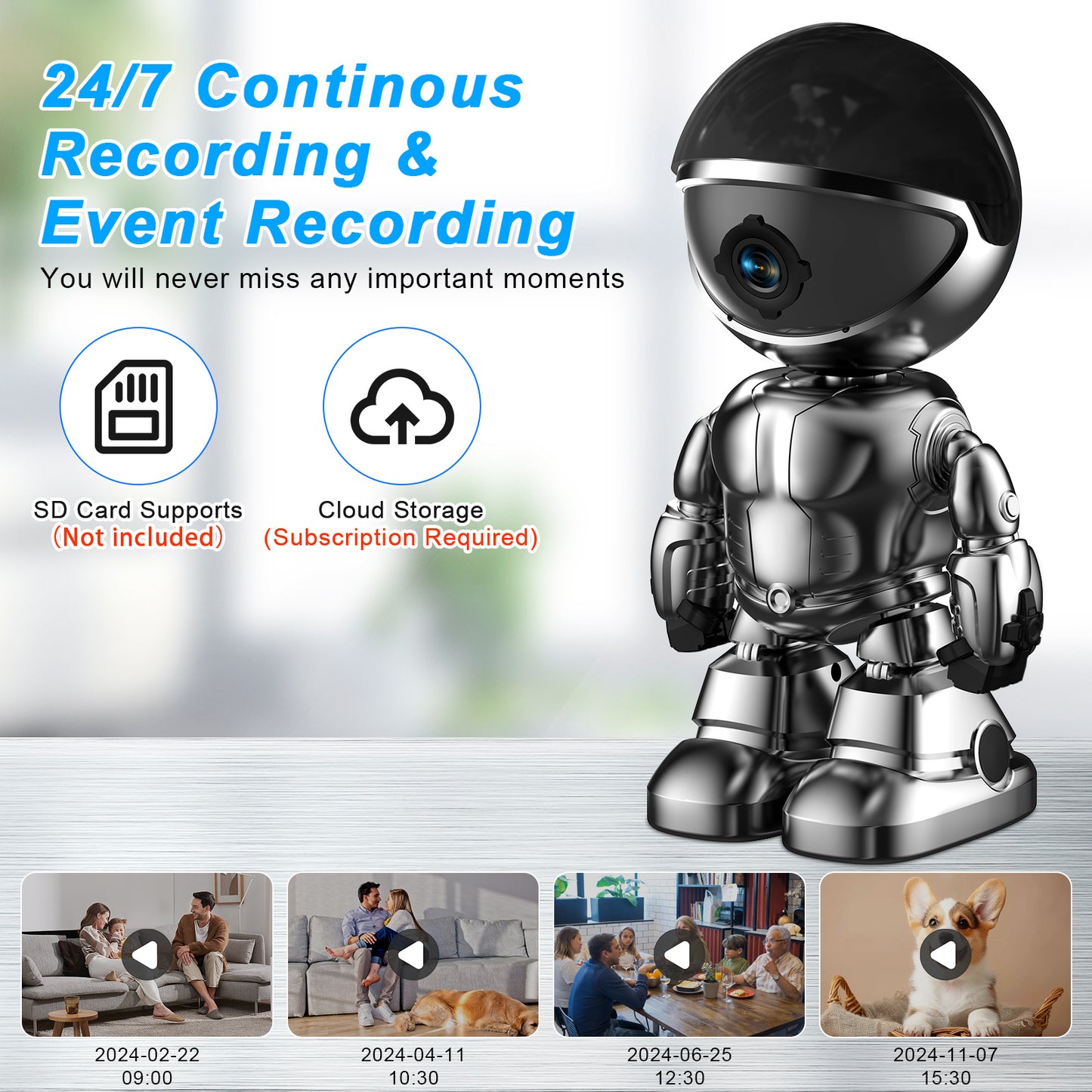 Smart Robot Camera 3MP IP Camera WIFI Robert Network CCTV HD Baby M…