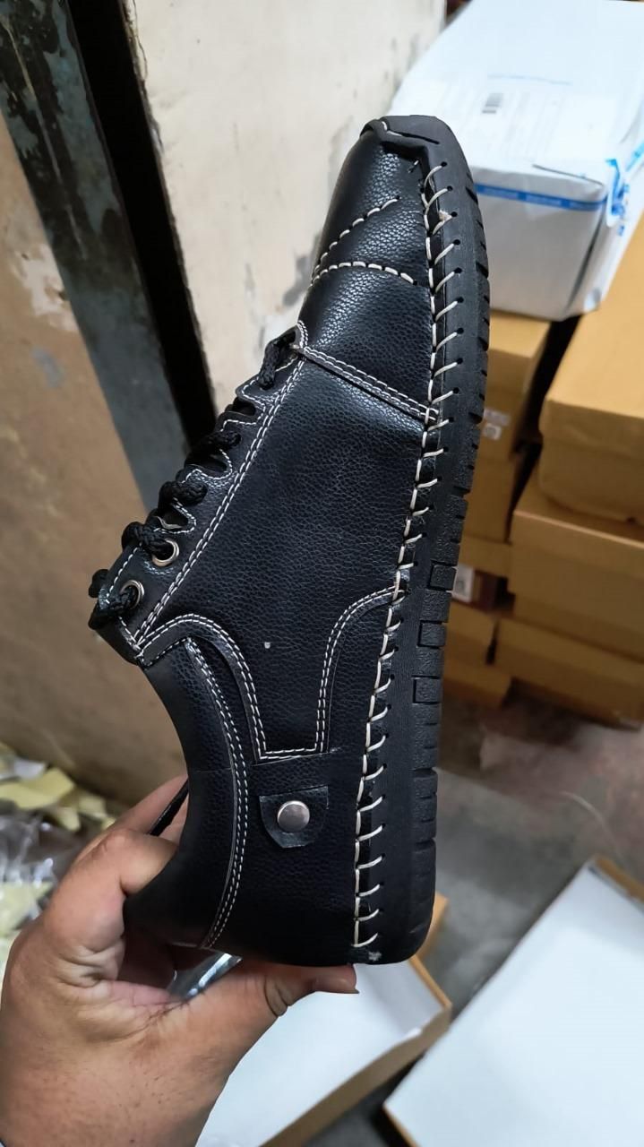 Men's Casual Leather Black Shoes Lightweight — Premium Luxury Colle…