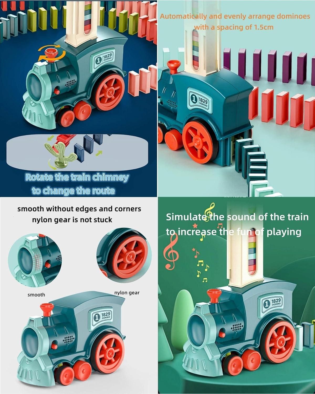 Train Toy Domino Set for Kids BPA Free Plastic with Sound Effects —…