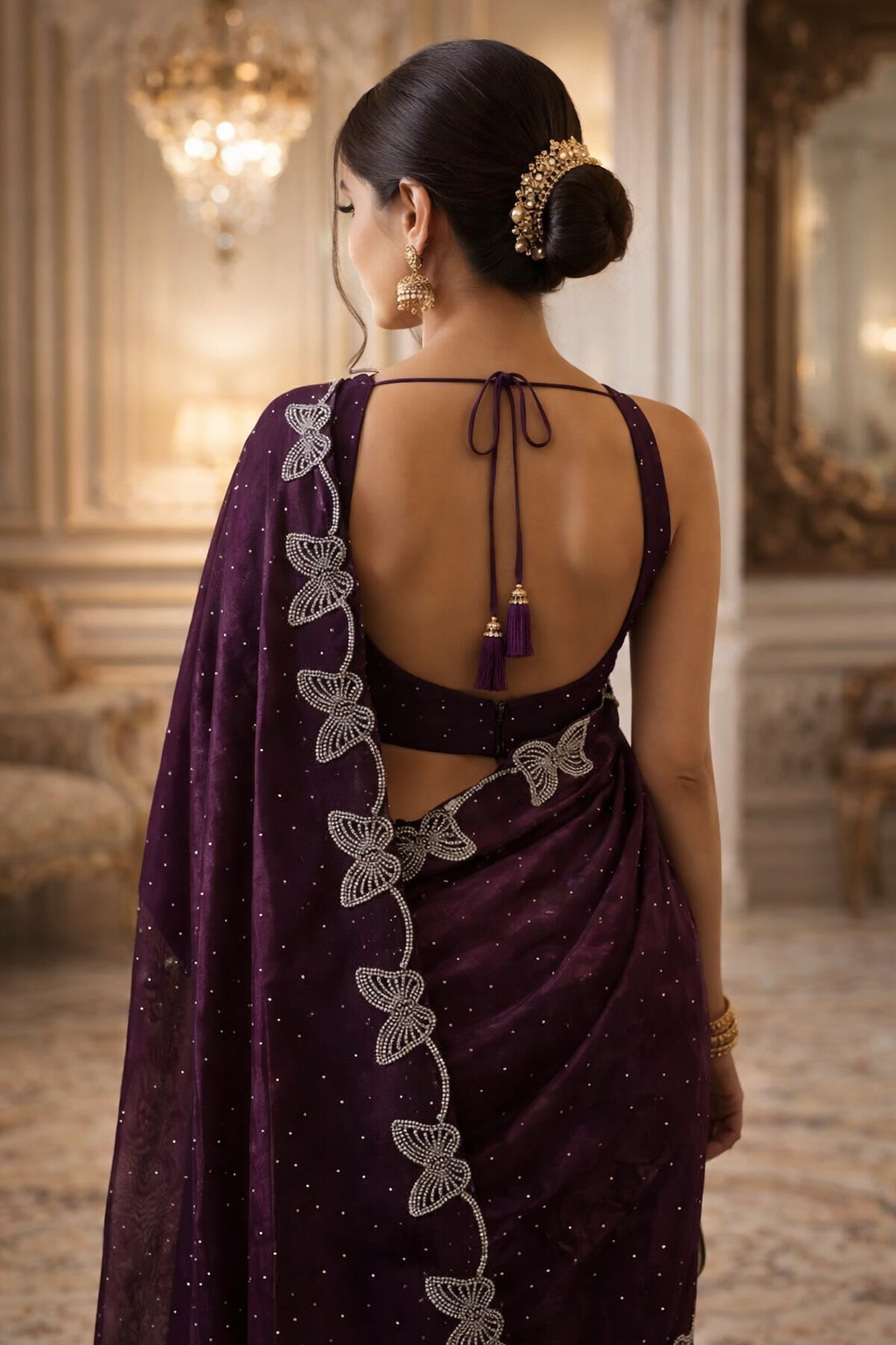 ✨ Kashvi Sarees Embellished Bollywood Net Saree with Unstitched Blouse ✨