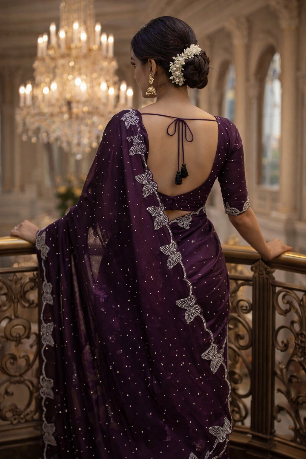 ✨ Kashvi Sarees Embellished Bollywood Net Saree with Unstitched Blouse ✨