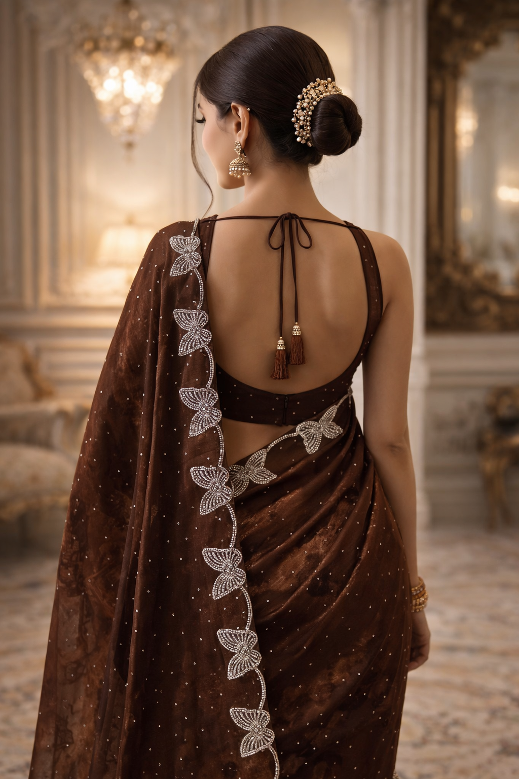 ✨ Kashvi Sarees Embellished Bollywood Net Saree with Unstitched Blouse ✨