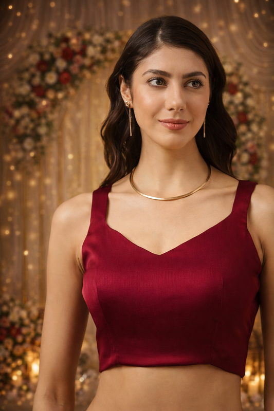 Maroon Pure Silk Saree with Heavy Embroidered Border – Party Wear